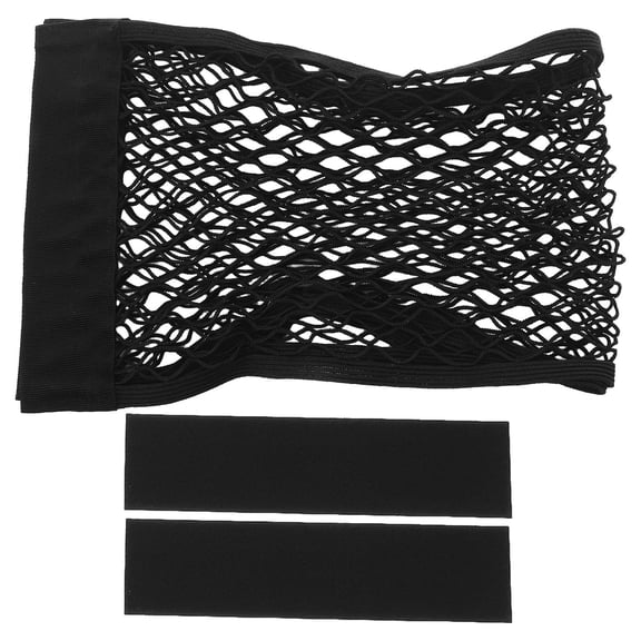 WEUVEB Black Automotive Mesh Pocket Organizer Elastic Cargo Net for Car Trunk and Suv Storage