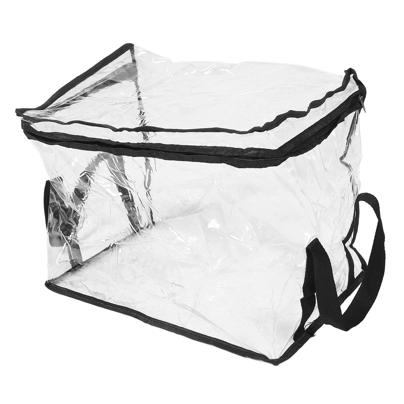 WEUVEB Black PVC Book Storage Box Space Saving Transparent Office ...