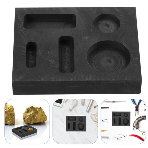 WEUVEB Graphite Ingot Mold for Metal Casting with Multihole Design Black Metal Casting Kit for Laboratory Use