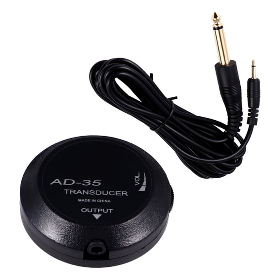 WEUVEB Hole-Free Black Piezo Guitar Pickup with Adjustable Volume Easy Use