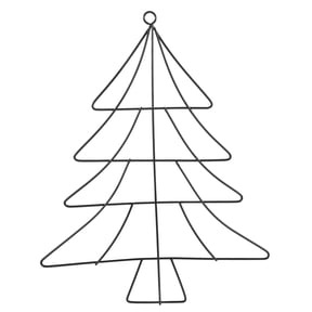 WEUVEB Black Metal Wreath Form, Sturdy Iron, Christmas Tree Shape, Ideal for Indoor Outdoor Use