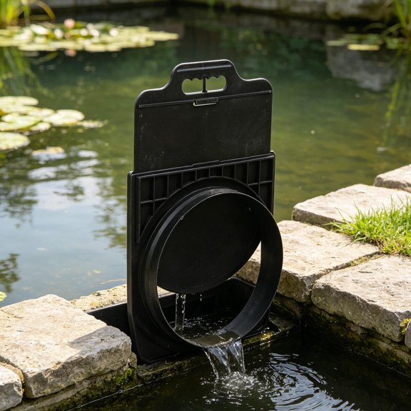 WEUVEB Black Plastic Drain Gate for Home Use Adjustable Flow Control Pond Water Level Protection