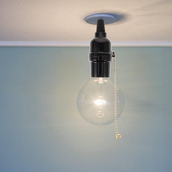 WEUVEB Pull Chain Lampholder Multi Color Bakelite Easy Installation for Lighting