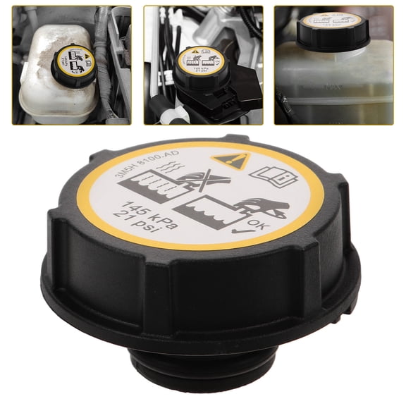 WEUVEB Radiator Coolant Reservoir Cap ABS Black for Engine Protection