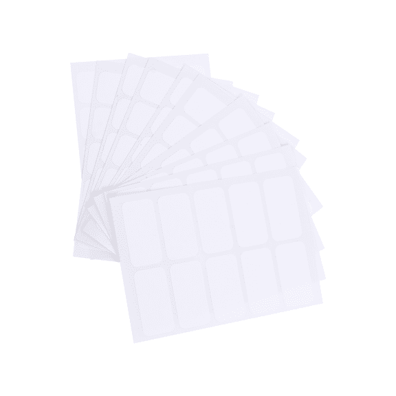 WEUVEB Blank Name Tags White Cloth Self-Adhesive for Home Fridge Decoration
