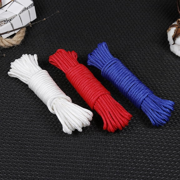 WEUVEB Blue Braided Nylon Rope Weather Resistant Durable Rope for Fastening Use