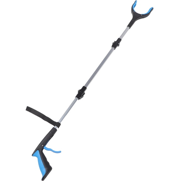 WEUVEB Blue Foldable Trash Picker Grabber Tool Durable Aluminum Alloy and PP for Daily Use