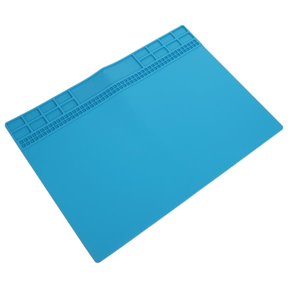 WEUVEB Blue Silicone Electronics Repair Mat Magnetic Work Mat Heat Insulation for Soldering Repair
