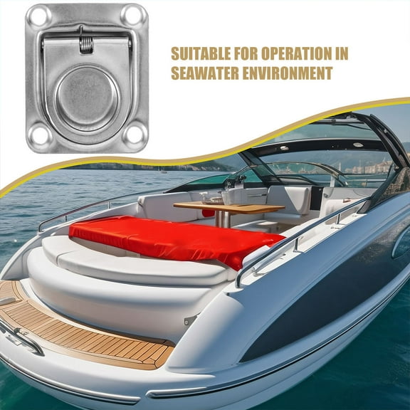 WEUVEB Stainless Steel Boat Hatch Grip Recessed Deck Handle for Boats Kayaks Marine Accessories