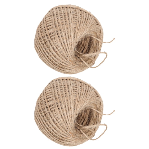 WEUVEB Brown Hemp Wrapping Rope 2 Rolls 100m 2mm Cake Decoration