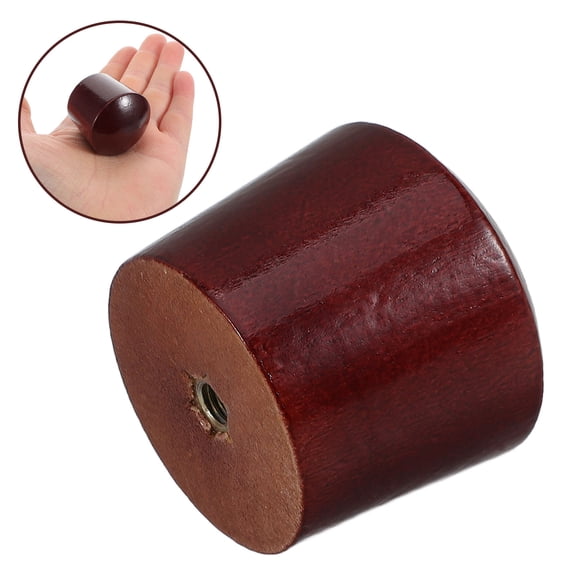 WEUVEB Detachable Wooden Pan Handle Dark Red for Camping Bbq Outdoor Kitchen