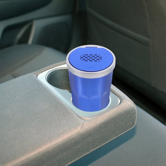 WEUVEB Vehicle Trash Bin Blue PP, Ample Capacity, Minimalist Style, Reliable