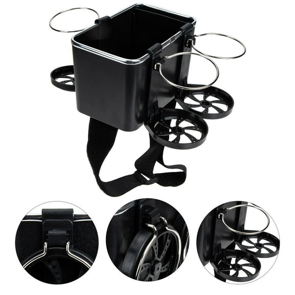 WEUVEB Center Console Storage Box with 180 Degree Flipping Cup Holder for Car Use