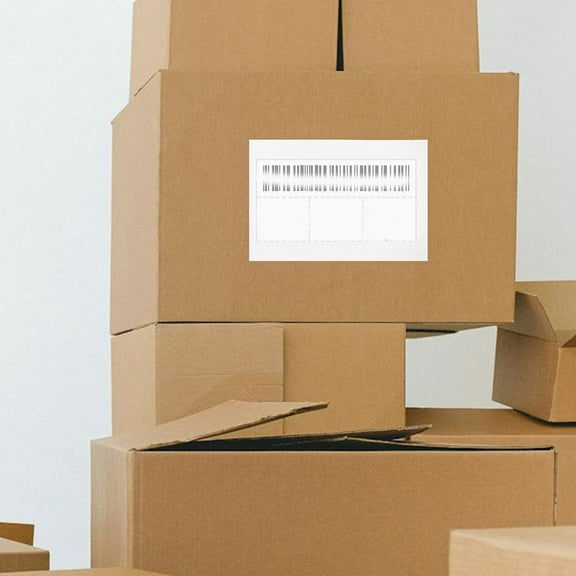 WEUVEB 100Pcs White Self Adhesive Packing Slip Pouches Clear Plastic Envelopes for Organization