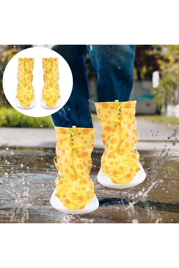 Raining Shoe Protector Yellow Plastic Cover for Mud Rain Snow