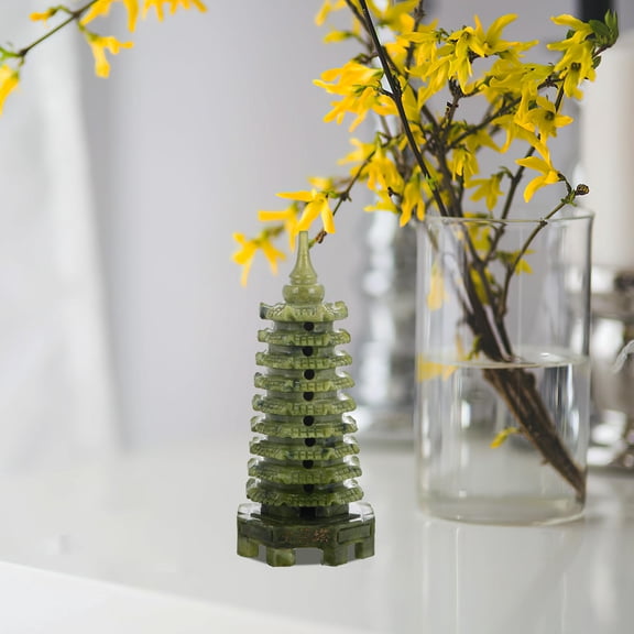 WEUVEB Chinese Wenchang Tower Model for Home Decor, Serpentine Design Symbolizing Wealth and Prosperity, 1 Set