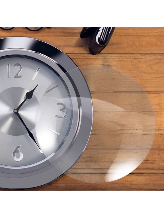 Clear Dome Glass Clock Face Cover for Wall Clocks with 3D Dimensional Effect