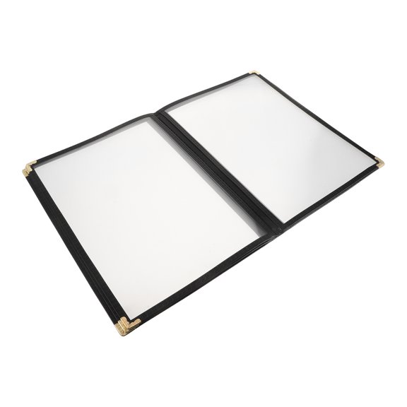 WEUVEB Clear Loose Leaf Menu Covers for Restaurant Use Protective PVC Binder for Food Service