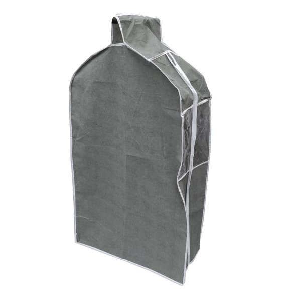 WEUVEB Water Resistant Grey Clothes Bag Hanging Cover Protectors for Clothes in Home and Balcony