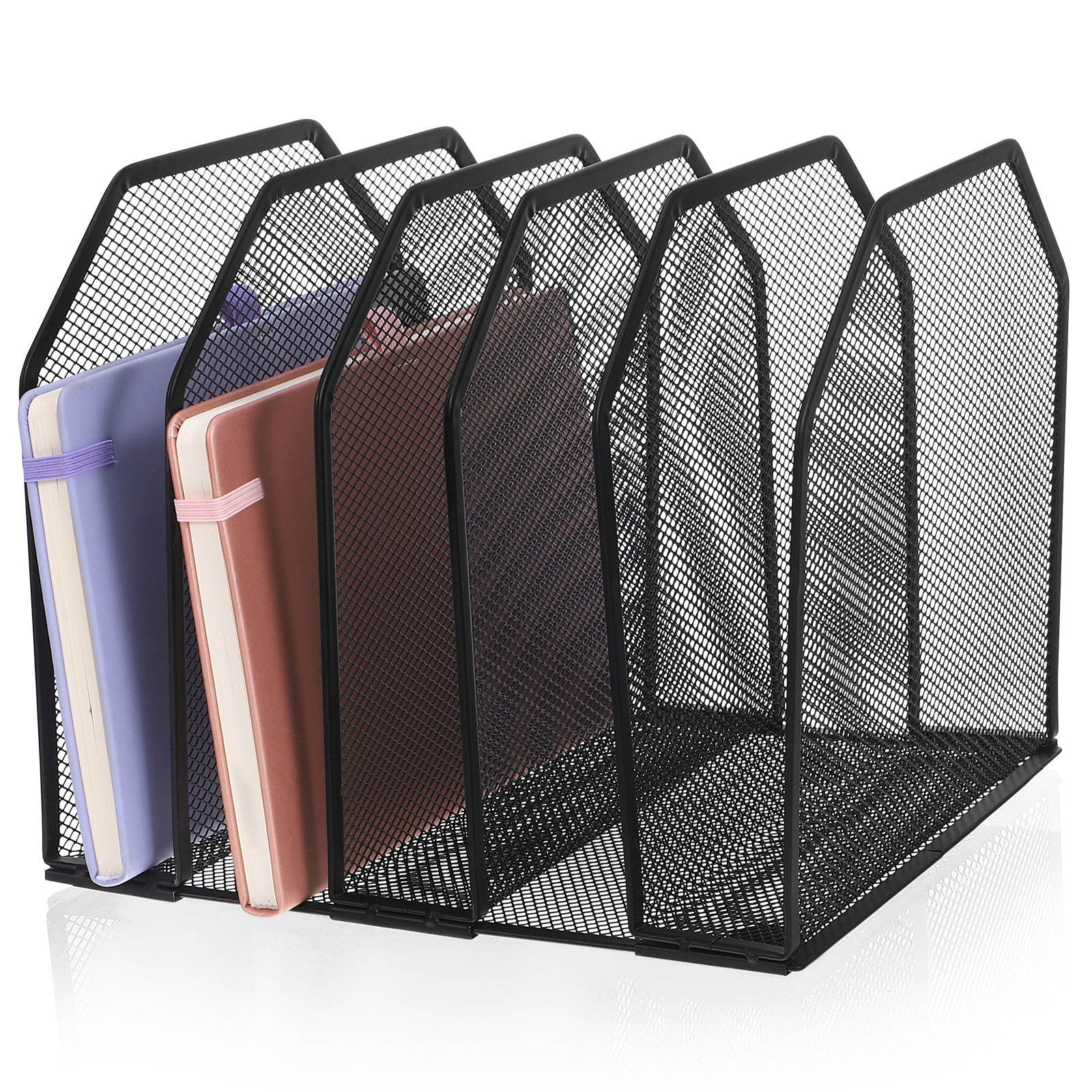 WEUVEB Clutter Reduction Desktop File Rack Metal Mesh Letter Tray ...