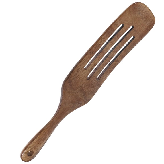 WEUVEB Coffee Wooden Slotted Spurtle for Stir Frying Mixing and Baking Kitchen Use