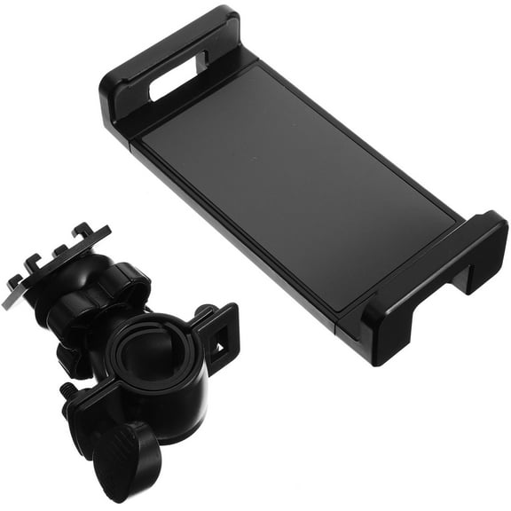 WEUVEB Compact Black Treadmill Tablet Holder and Exercise Bike Phone Mount for Secure Hands Free Use