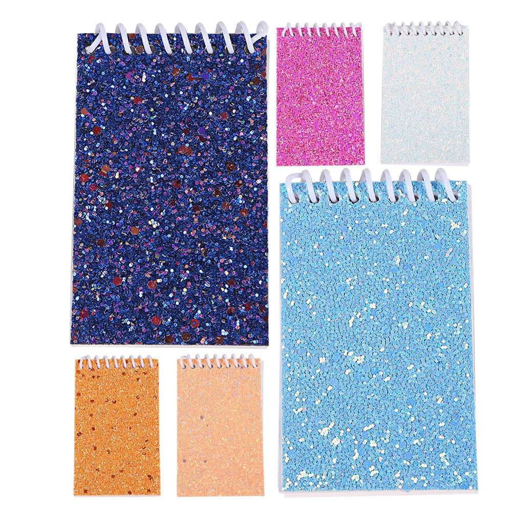 WEUVEB Compact Sequin Notepads Assorted Colors Stylish Design Blank ...