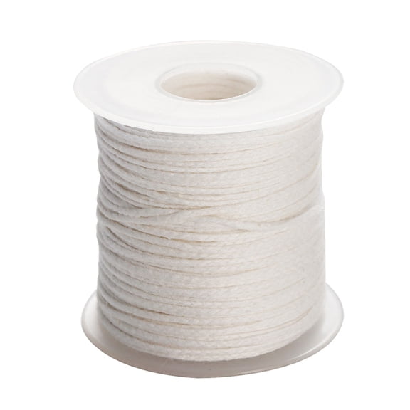 WEUVEB Cotton Candle Wick Spool White Braided Thread Designed for Pillars and Tapers Candle Making