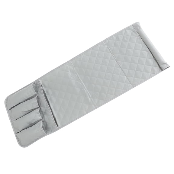WEUVEB Grey Large Capacity Bedside Hanging Storage Organizer Pouch for Bedroom Essentials