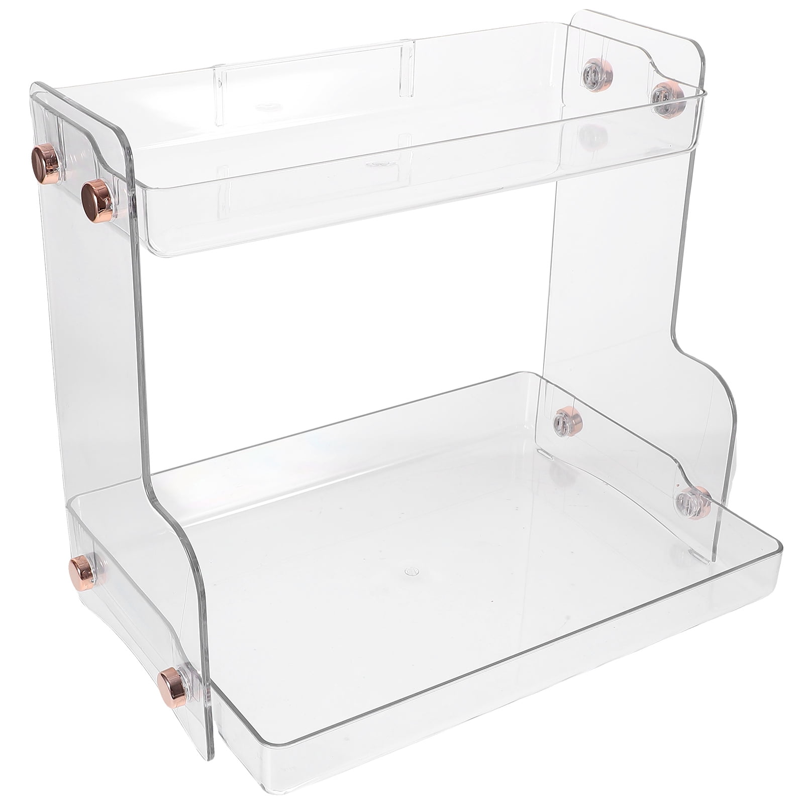 WEUVEB Countertop Bathroom Organizer 1Pack Double Tier Transparent ...