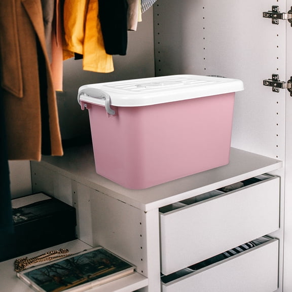 WEUVEB Craft Tool Box with Lid Protection Dust and Moisture Proof for Adults Pink 1Pack