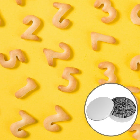 WEUVEB Stainless Steel Number Cookie Molds Set for Baking, and Easy to Use, Perfect for Cakes and Cookies