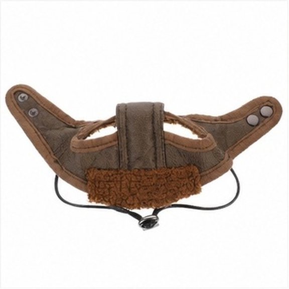 WEUVEB Creative Pet Costume Brown Pilot Hat for Dogs and Cats Fun Party Accessory