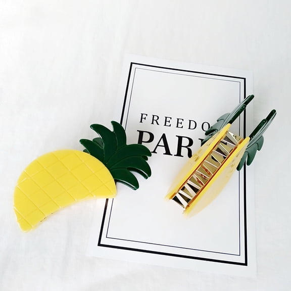WEUVEB Yellow Pineapple Hair Clips for Women and Girls, Strong Grip Hair Accessories Suitable for Thick and Thin Hair Styles
