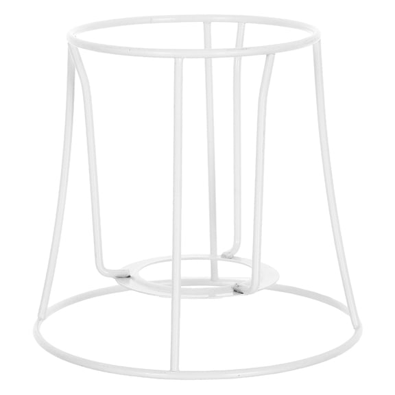 WEUVEB Vintage White Metal Cage Lamp Shade Holder for Elegant Home Light Fixtures