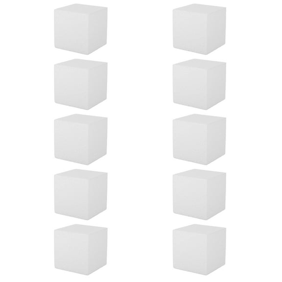 WEUVEB Crafts White Foams Cubes Building Blocks Polystyrene 20pcs