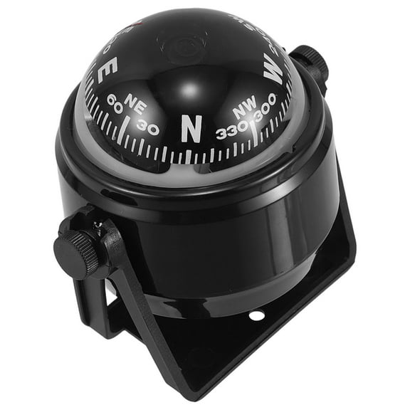 WEUVEB Dash Mount Car Compass Black ABS Durable Accurate Direction Indicator for Vehicle Dashboard
