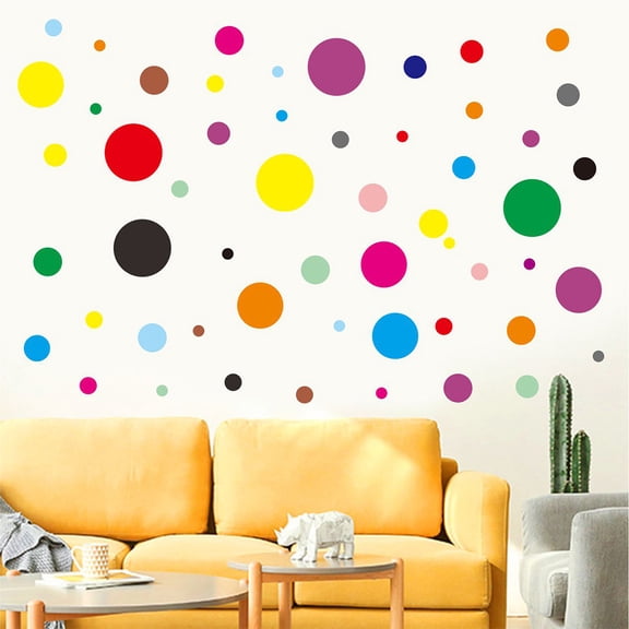 WEUVEB Decorative Circle Wall Sticker Made with Strong PVC for Living Room and Study Walls