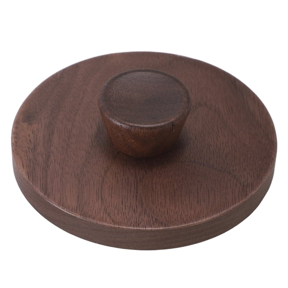 WEUVEB Wood Coffee Mug Lid with Stainless Steel Seal for Kitchen Use Reusable Cup Cover