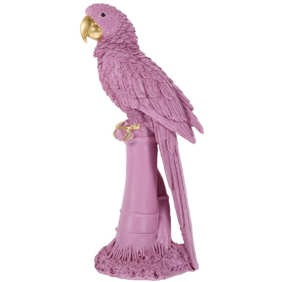WEUVEB Decorative Violet Resin Bird Figurine, Lifelike Bird Statue for Home Decor, Shelf, Tabletop, Desktop Display