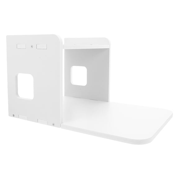 WEUVEB White Plastic Desk Organizer and Printer Riser with Reduction, Multi-Functional Storage, 1 Set