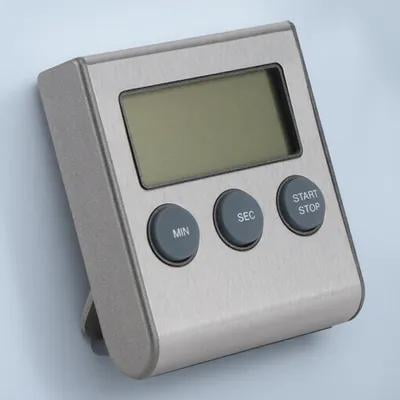 WEUVEB Professional Minute Second Timer Stainless Steel Digital Timer for Cooking Dark Grey