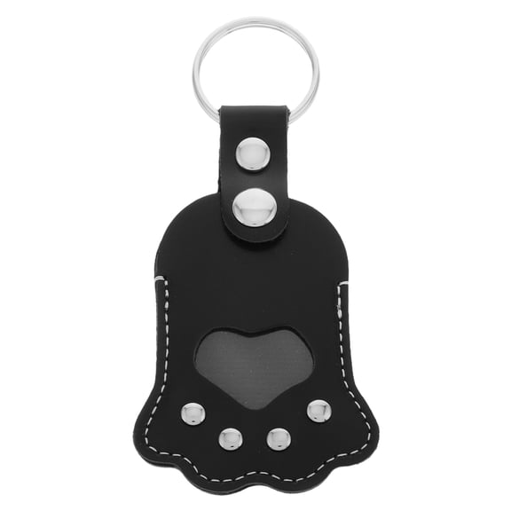WEUVEB Cute Black PU Dog Key Holder Set - Keychain for Pet and Animal , Perfect Gift for Dog Owners