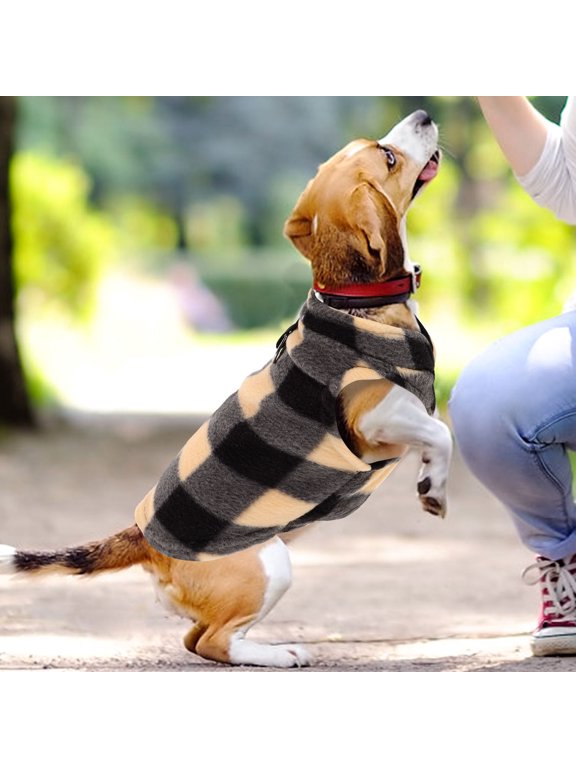 Dog Vest Harness Dog Apparel Plush Multi for Winter Wear 1Pack