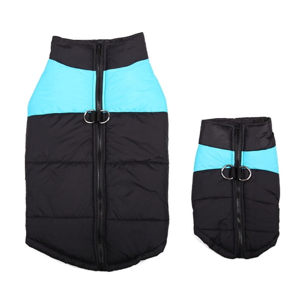 WEUVEB Pet Ski Vest Blue Cotton 1Pcs Waterproof Jacket For Dogs Cold Weather Gear