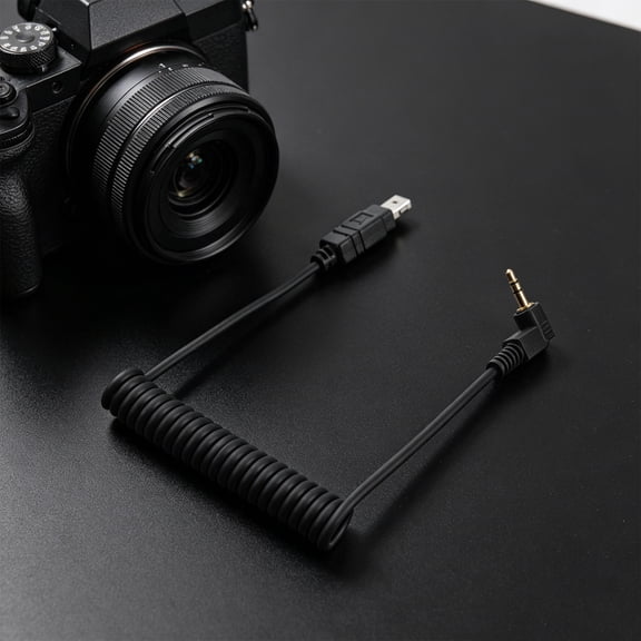 WEUVEB Black Coiled Camera Shutter Release Cord Accurate Shutter Control Home Use