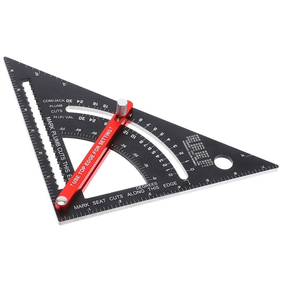 WEUVEB Durable Aluminum Alloy Triangle Ruler for Precision Measuring in Carpentry Projects