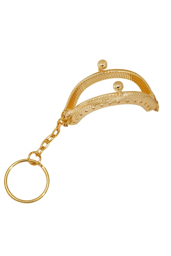 Golden Clutch Bag Frame Keychain Semicircle Pendant Handbag Accessories Metal Purse Frame Replacement