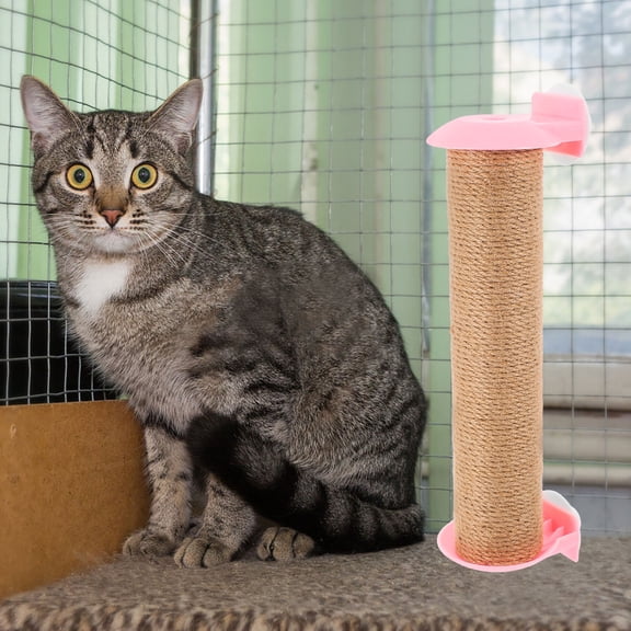 WEUVEB Mounted Pink Cat Scratching Post Replacement Pole for Cage with Climbing Feature