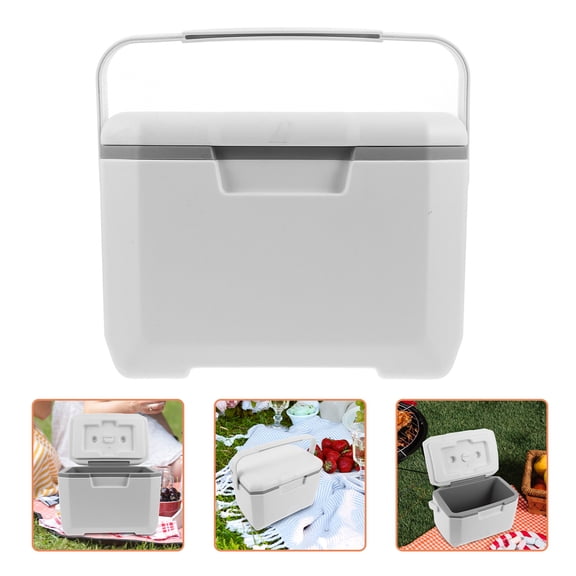 WEUVEB Durable Leakproof Cooler Box for Outdoor Camping, Beach, Picnic, and Travel Use - White Portable Insulated Cooler